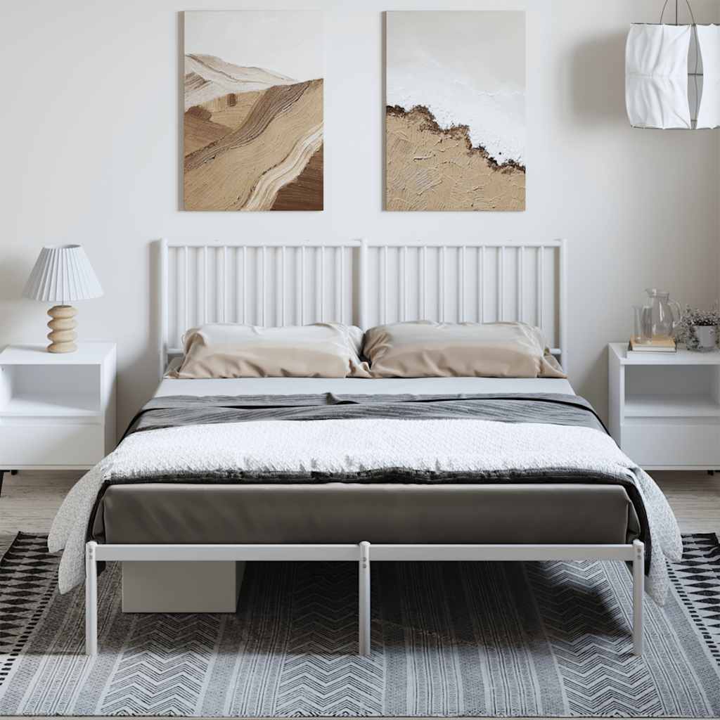 8720845721756_g_en_hd_3 vidaXL Metal Bed Frame without Mattress with Headboard White 150x200 cm - Image 5