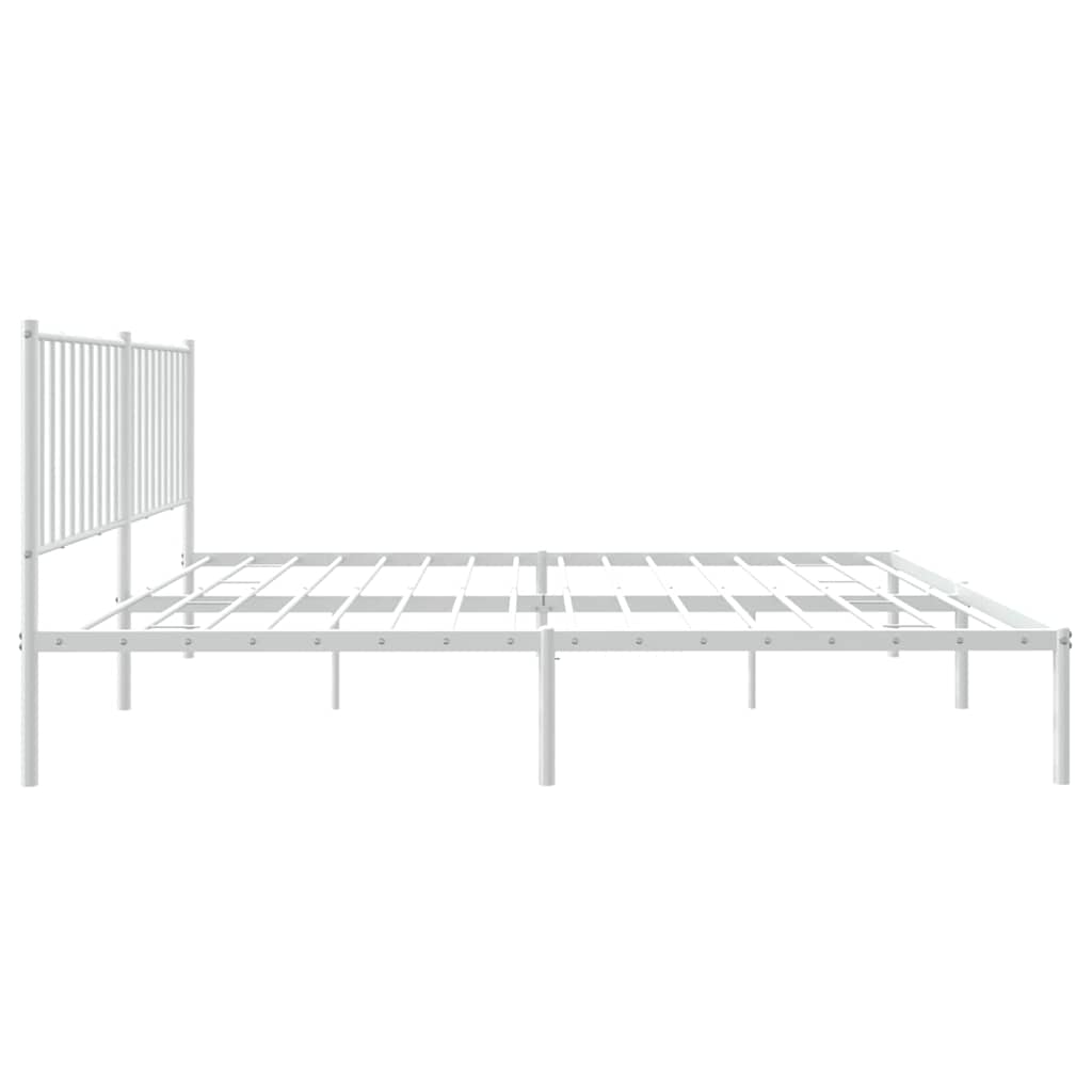 8720845721756_g_en_hd_6 vidaXL Metal Bed Frame without Mattress with Headboard White 150x200 cm - Image 8