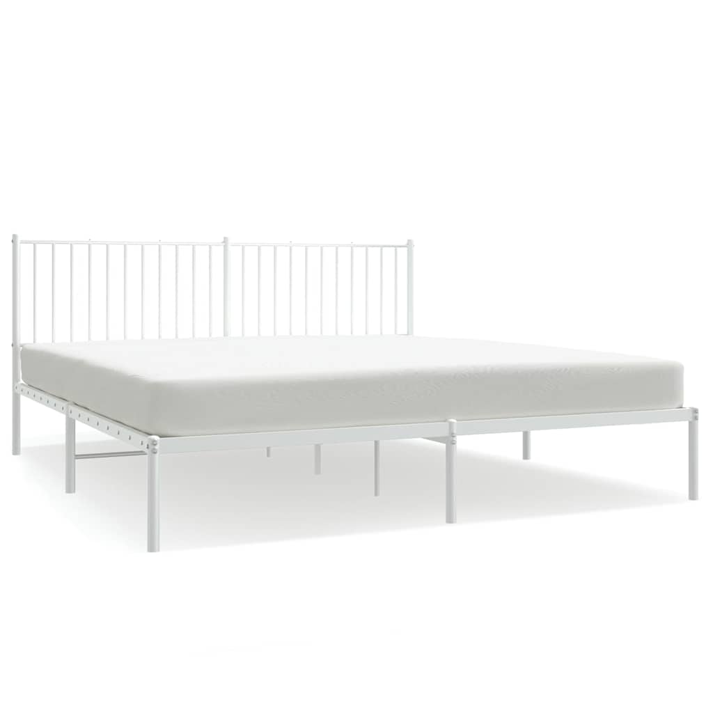 8720845721770_a_en_hd_1 vidaXL Metal Bed Frame without Mattress with Headboard White 183x203 cm King - Image 2