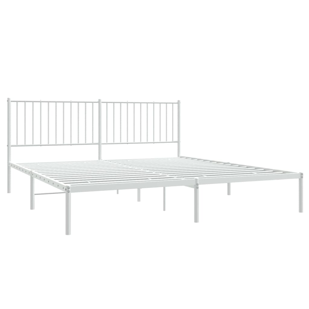 8720845721770_g_en_hd_1 vidaXL Metal Bed Frame without Mattress with Headboard White 183x203 cm King - Image 3