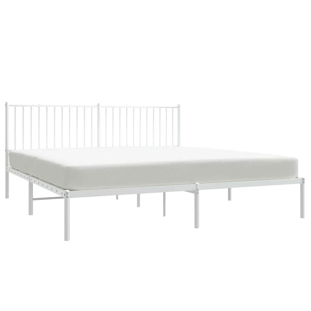 8720845721770_g_en_hd_2 vidaXL Metal Bed Frame without Mattress with Headboard White 183x203 cm King - Image 4