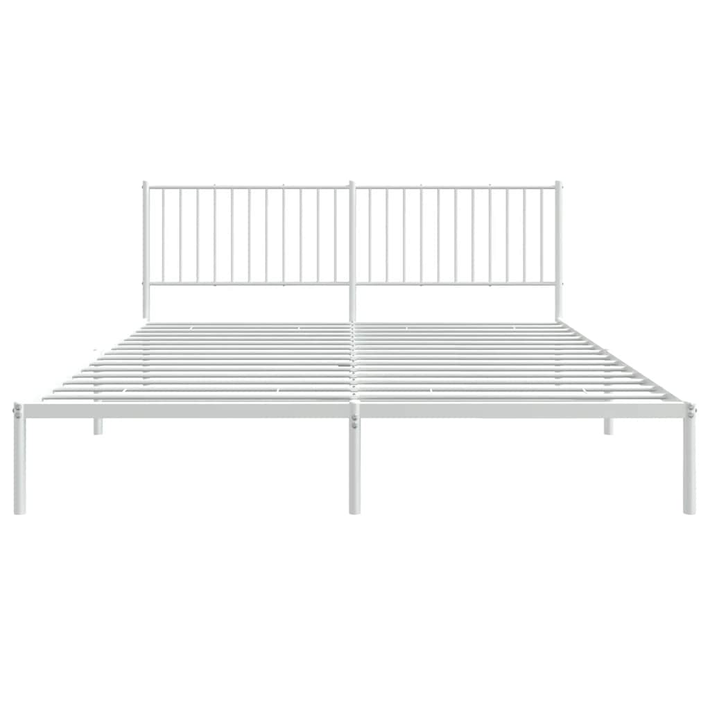 8720845721770_g_en_hd_3 vidaXL Metal Bed Frame without Mattress with Headboard White 183x203 cm King - Image 5