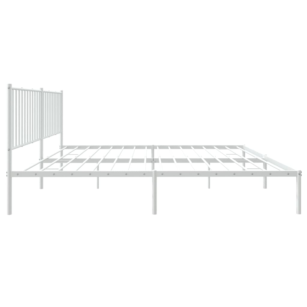 8720845721770_g_en_hd_4 vidaXL Metal Bed Frame without Mattress with Headboard White 183x203 cm King - Image 6