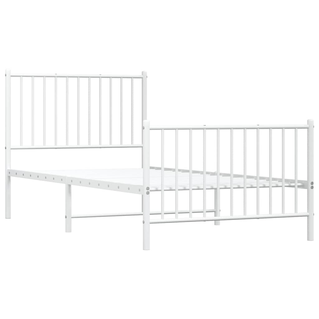 8720845721831_g_en_hd_1 vidaXL Metal Bed Frame without Mattress with Footboard White 90x190 cm - Image 3