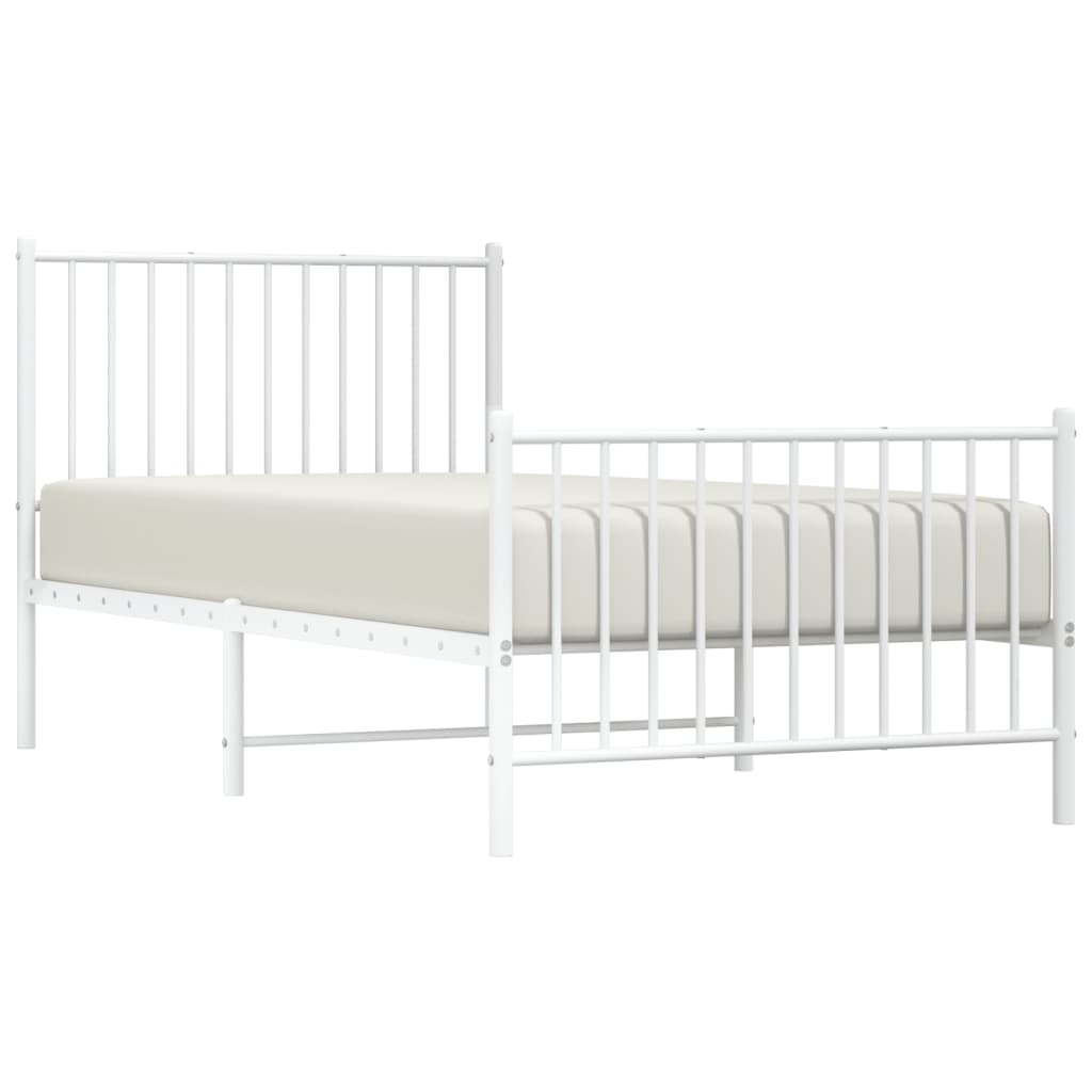 8720845721831_g_en_hd_2 vidaXL Metal Bed Frame without Mattress with Footboard White 90x190 cm - Image 4