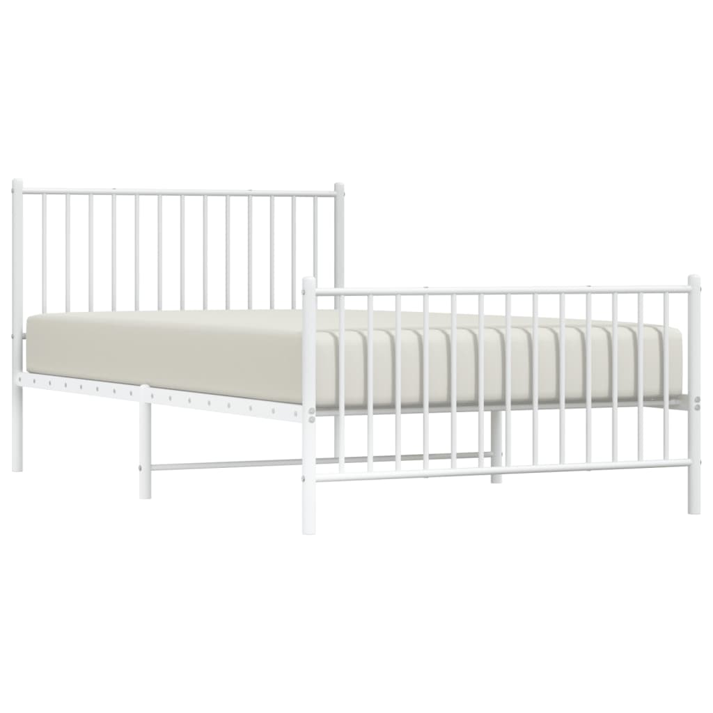8720845721879_g_en_hd_2 vidaXL Metal Bed Frame without Mattress with Footboard White 107x203 cm King Single - Image 4