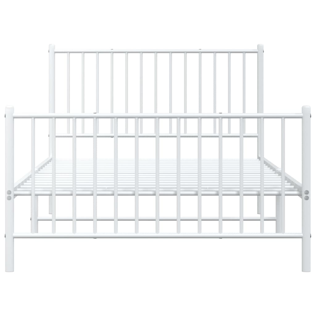 8720845721879_g_en_hd_3 vidaXL Metal Bed Frame without Mattress with Footboard White 107x203 cm King Single - Image 5