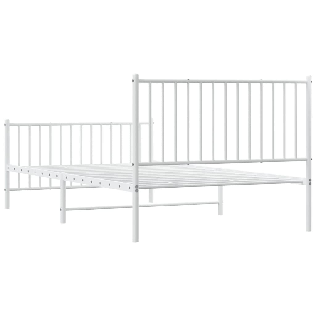 8720845721879_g_en_hd_5 vidaXL Metal Bed Frame without Mattress with Footboard White 107x203 cm King Single - Image 7