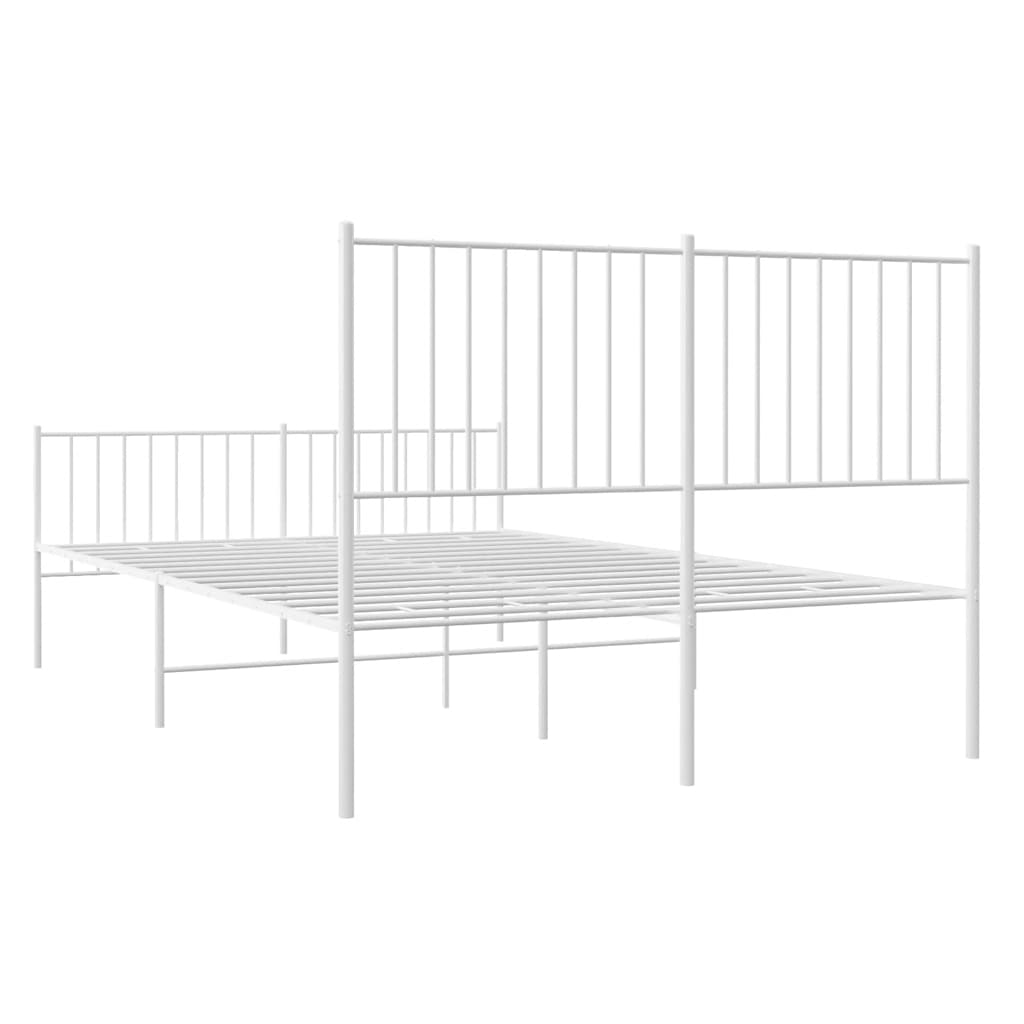 8720845721909_g_en_hd_7 vidaXL Metal Bed Frame without Mattress with Footboard White 135x190 cm - Image 9