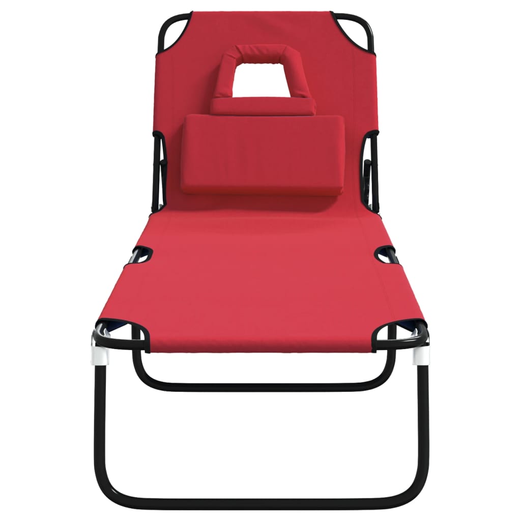 8720845722395_g_en_hd_1 vidaXL Folding Sun Lounger Red Oxford Fabric and Powder-coated Steel - Image 3