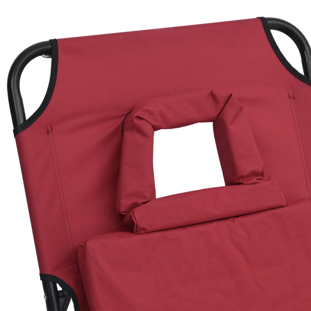 8720845722395_g_en_hd_6 vidaXL Folding Sun Lounger Red Oxford Fabric and Powder-coated Steel - Image 8