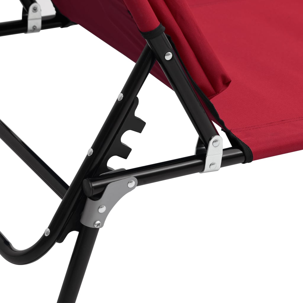 8720845722395_g_en_hd_7 vidaXL Folding Sun Lounger Red Oxford Fabric and Powder-coated Steel - Image 9