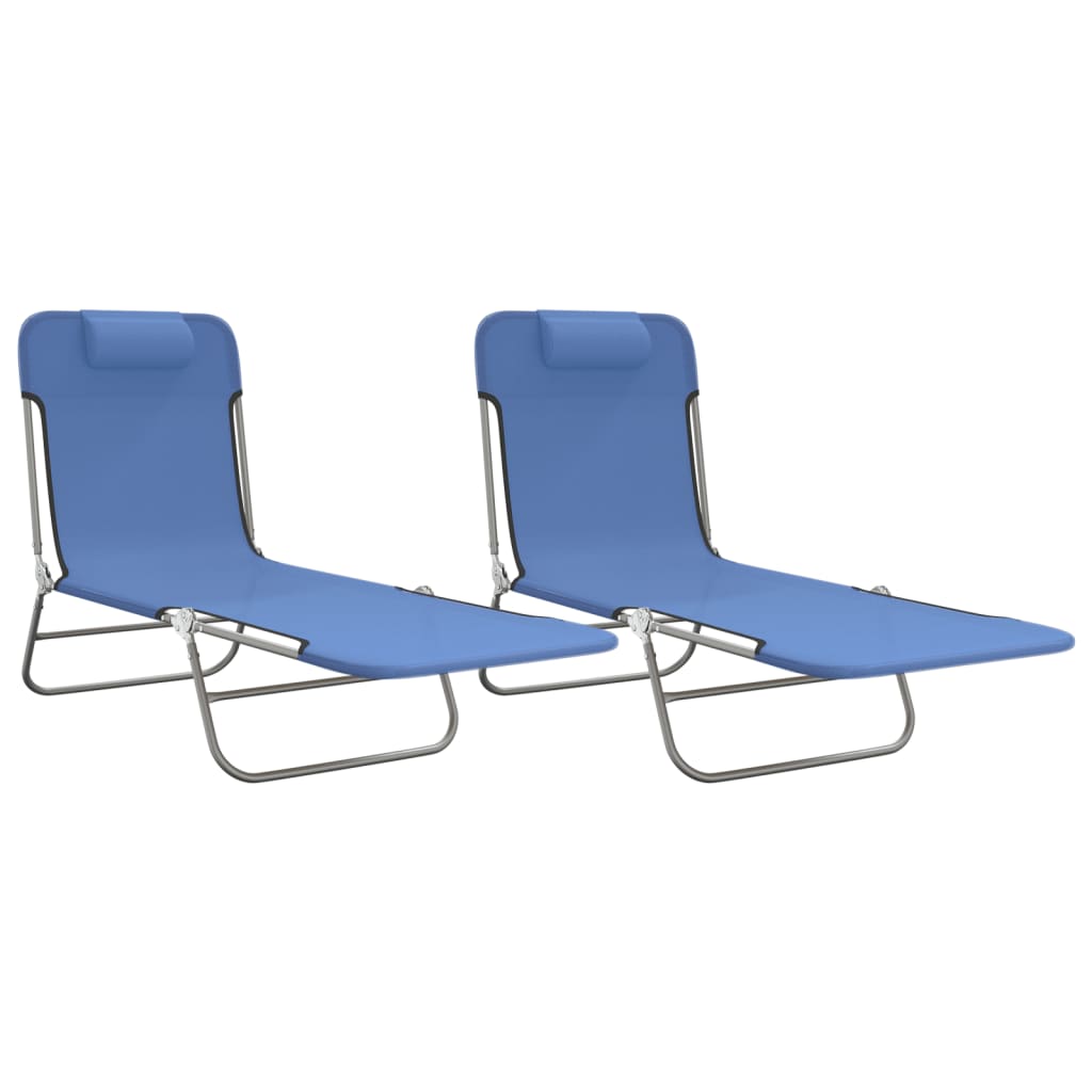 8720845722425_a_en_hd_1 vidaXL Folding Sun Loungers 2 pcs Blue Textilene and Steel - Image 2