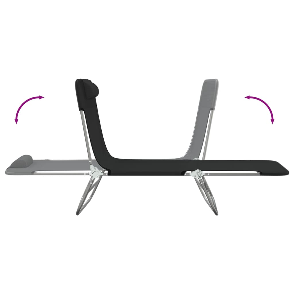 8720845722432_g_en_hd_5 vidaXL Folding Sun Loungers 2 pcs Black Textilene and Steel - Image 7