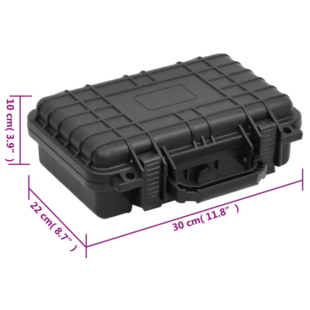 8720845724429_g_en_hd_7 vidaXL Portable Flight Case Black 30x22x10 cm PP - Image 8