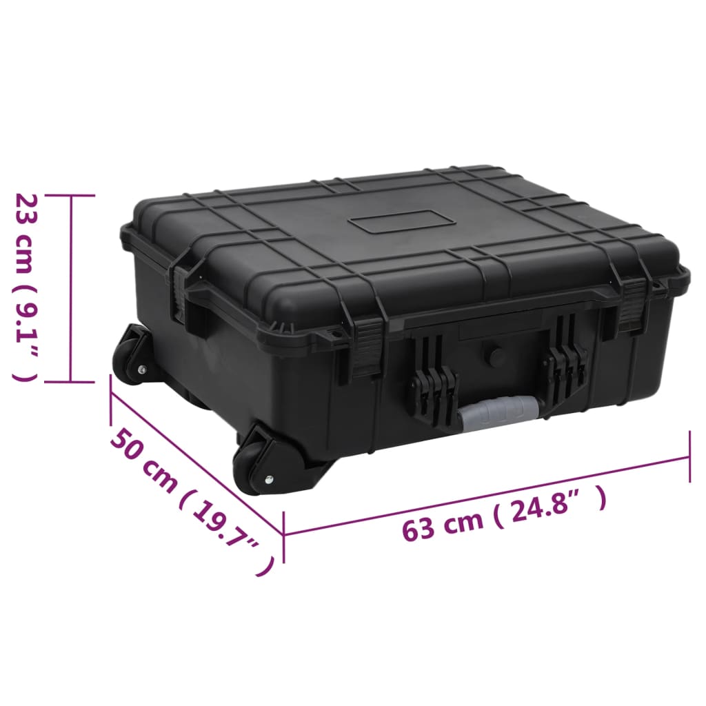 8720845724498_g_en_hd_10 vidaXL Wheeled Flight Case Black 63x50x23 cm PP - Image 11