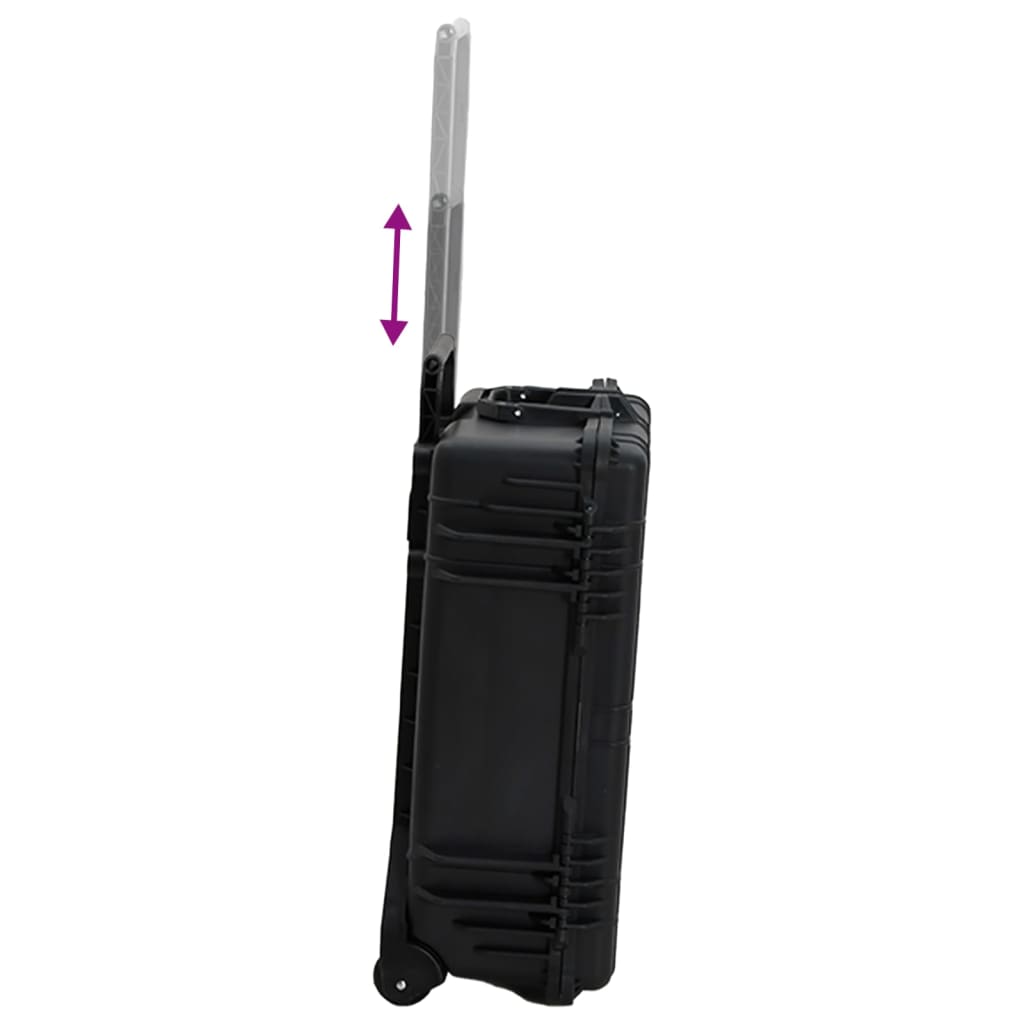 8720845724498_g_en_hd_5 vidaXL Wheeled Flight Case Black 63x50x23 cm PP - Image 6