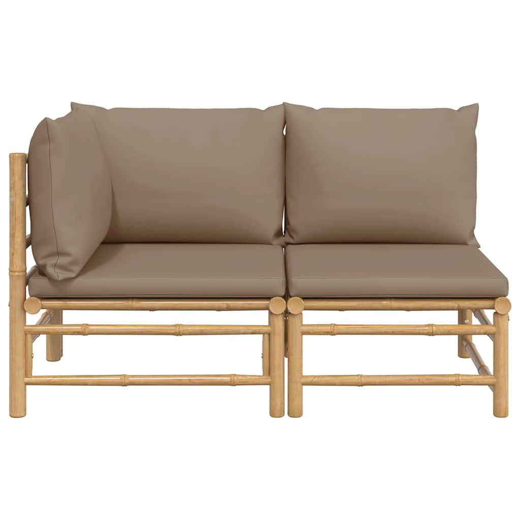 8720845725488_g_en_hd_1 vidaXL 2 Piece Garden Lounge Set with Taupe Cushions Bamboo - Image 3