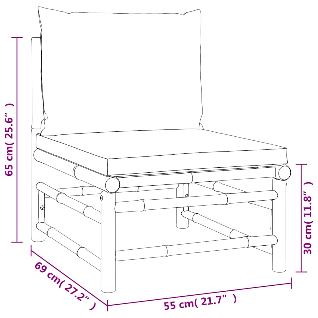 8720845725488_g_en_hd_8 vidaXL 2 Piece Garden Lounge Set with Taupe Cushions Bamboo - Image 10