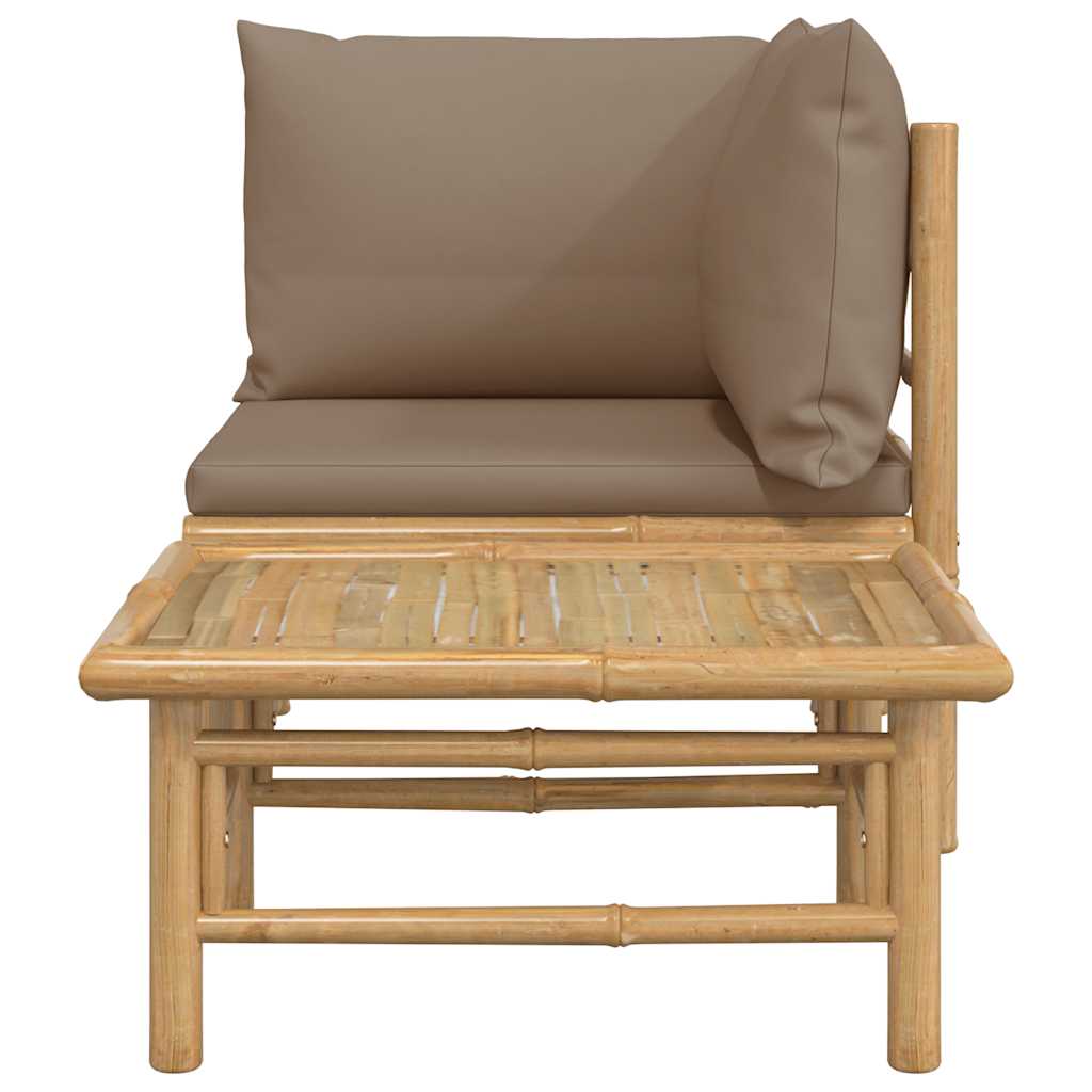 8720845725495_g_en_hd_4 vidaXL 2 Piece Garden Lounge Set with Taupe Cushions Bamboo - Image 6