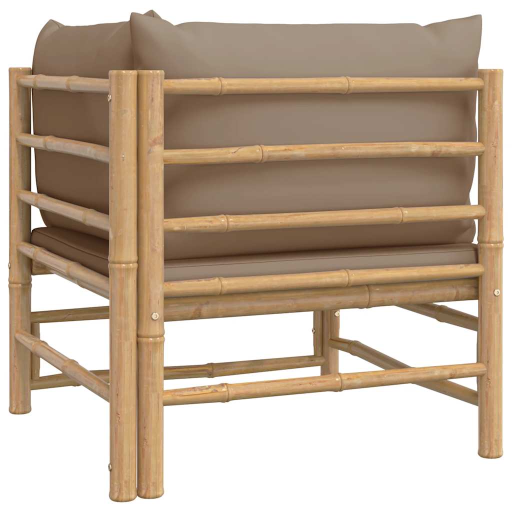 8720845725501_g_en_hd_3 vidaXL Garden Corner Sofa with Taupe Cushions Bamboo - Image 5