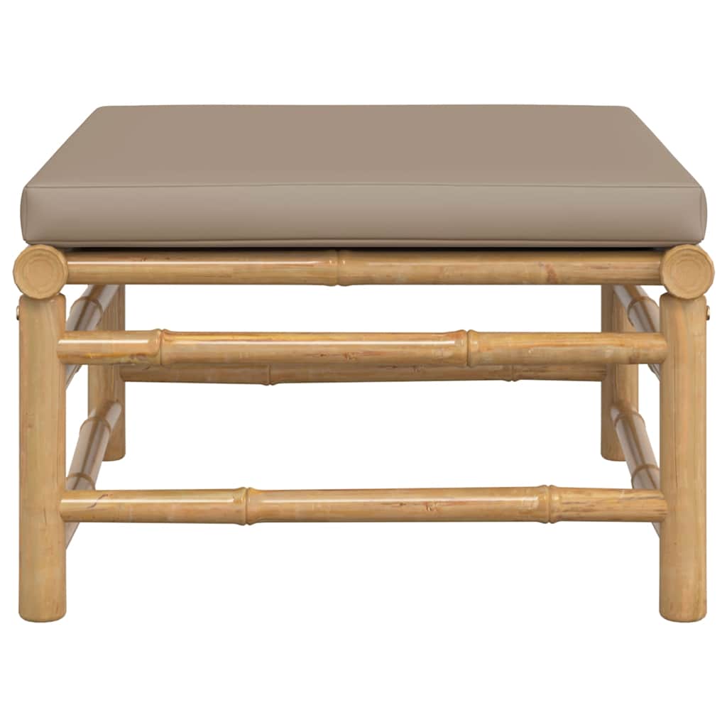 8720845725525_g_en_hd_1 vidaXL Garden Footstool with Taupe Cushion Bamboo - Image 3