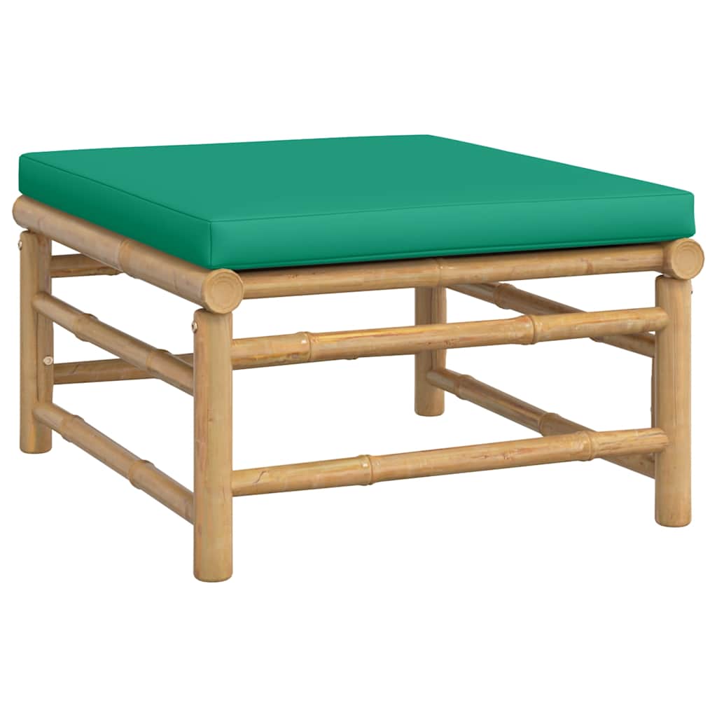8720845725549_g_en_hd_3 vidaXL 3 Piece Garden Lounge Set with Green Cushions Bamboo - Image 5