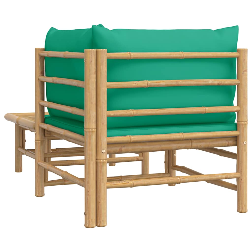 8720845725563_g_en_hd_3 vidaXL 2 Piece Garden Lounge Set with Green Cushions Bamboo - Image 5