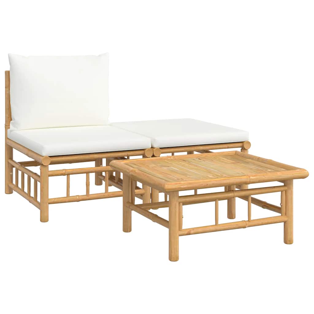 8720845725617_a_en_hd_1 vidaXL 3 Piece Garden Lounge Set with Cream White Cushions Bamboo - Image 2