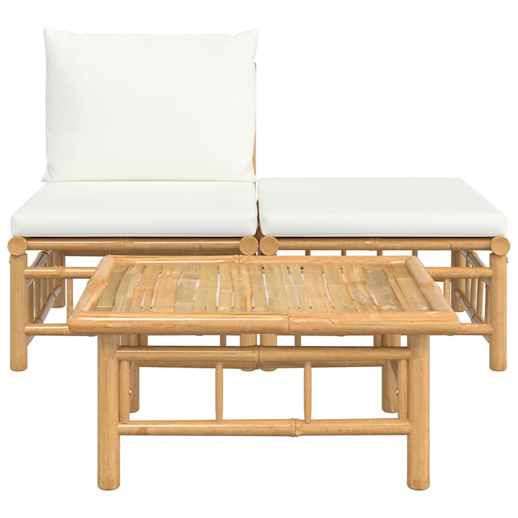 8720845725617_g_en_hd_1 vidaXL 3 Piece Garden Lounge Set with Cream White Cushions Bamboo - Image 3