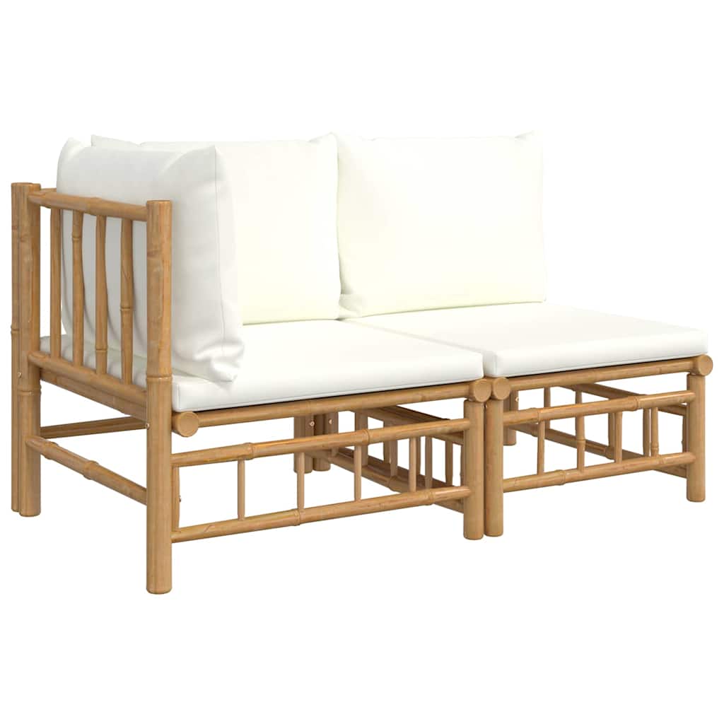 8720845725624_a_en_hd_1 vidaXL 2 Piece Garden Lounge Set with Cream White Cushions Bamboo - Image 2