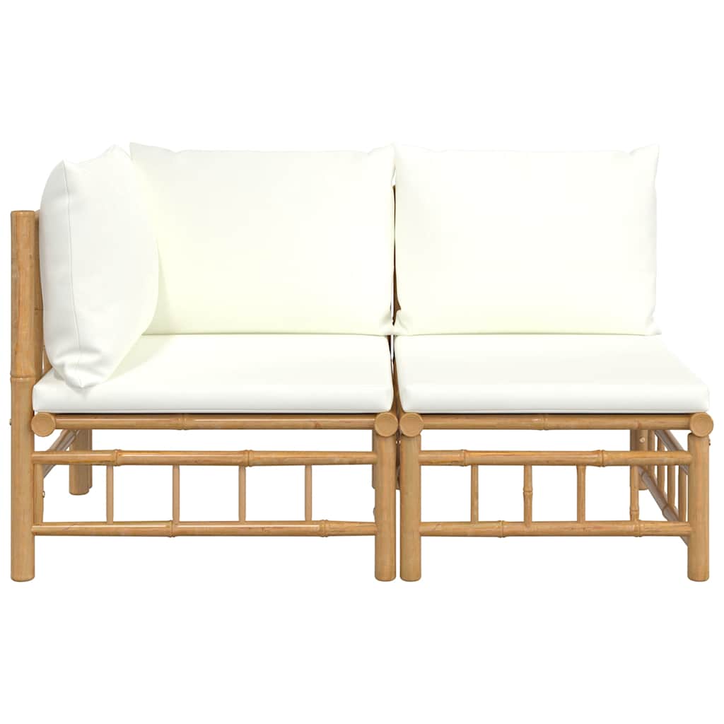 8720845725624_g_en_hd_1 vidaXL 2 Piece Garden Lounge Set with Cream White Cushions Bamboo - Image 3