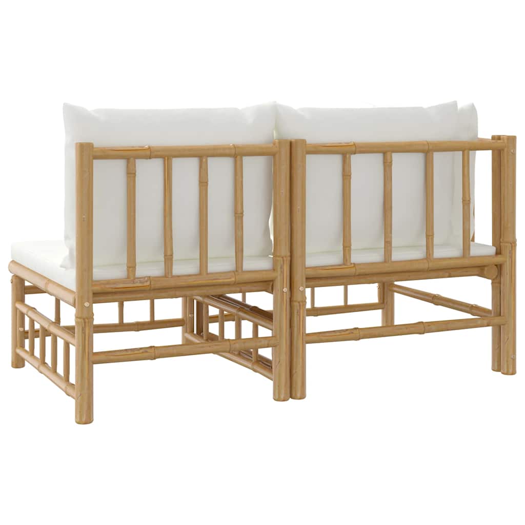 8720845725624_g_en_hd_3 vidaXL 2 Piece Garden Lounge Set with Cream White Cushions Bamboo - Image 5