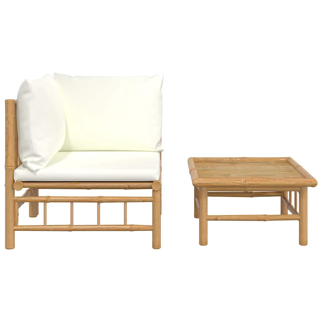 8720845725631_g_en_hd_1 vidaXL 2 Piece Garden Lounge Set with Cream White Cushions Bamboo - Image 3