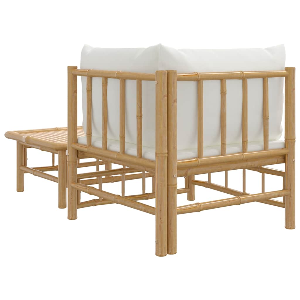 8720845725631_g_en_hd_3 vidaXL 2 Piece Garden Lounge Set with Cream White Cushions Bamboo - Image 5