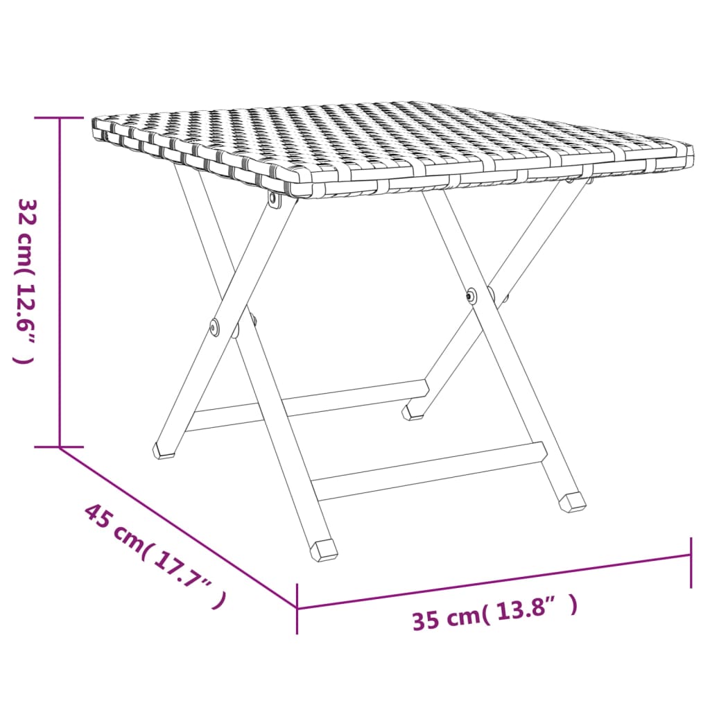 8720845726010_g_en_hd_5 vidaXL Folding Table Black 45x35x32 cm Poly Rattan - Image 7