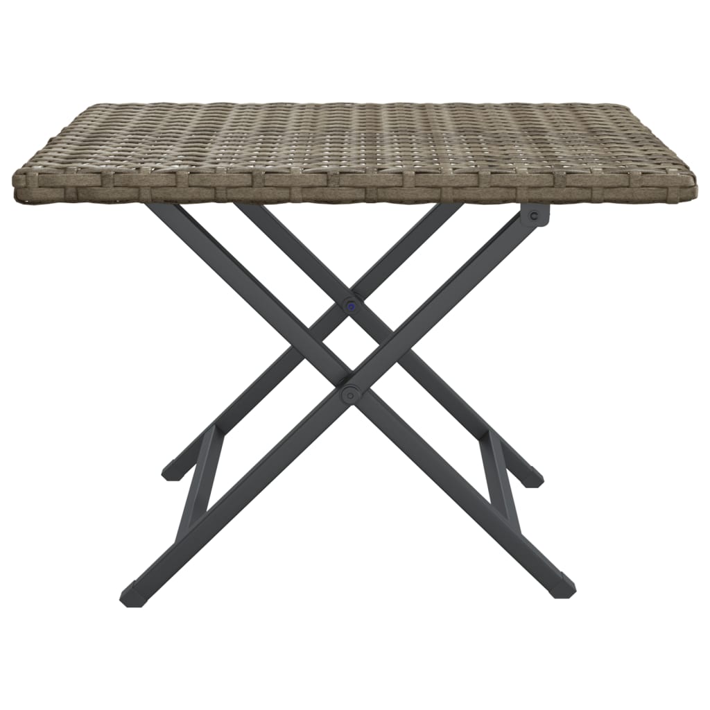 8720845726027_g_en_hd_1 vidaXL Folding Table Grey 45x35x32 cm Poly Rattan - Image 3