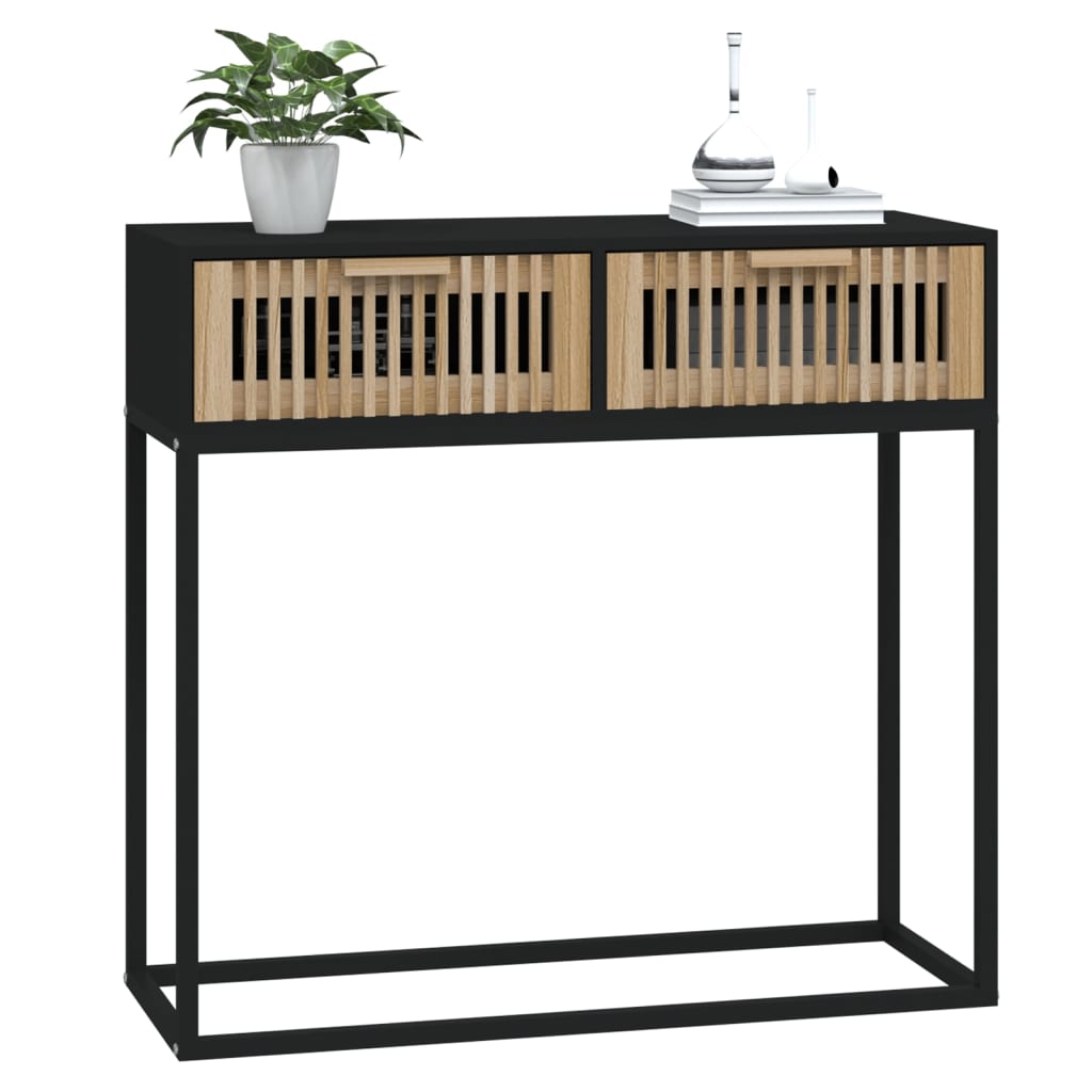 8720845726164_g_en_hd_1 vidaXL Console Table Black 80x30x75 cm Engineered Wood and Iron - Image 4