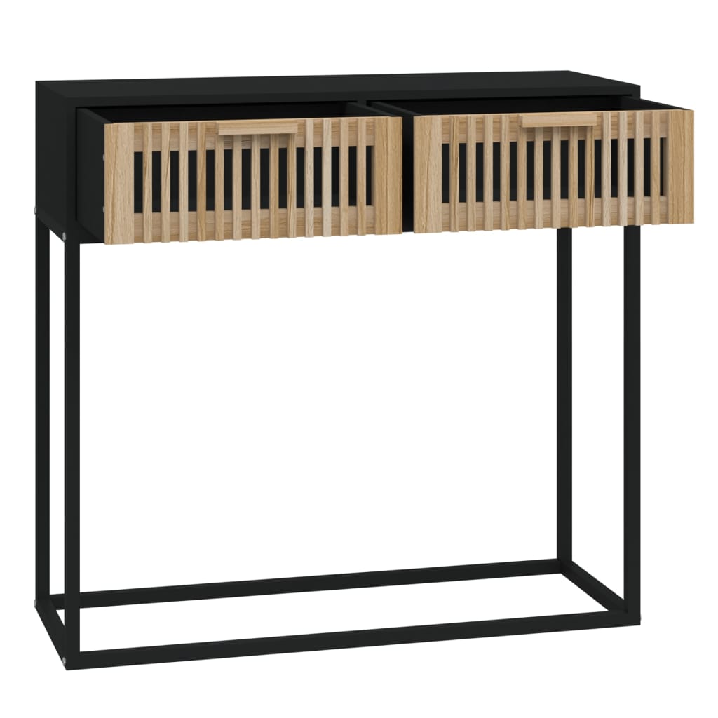 8720845726164_g_en_hd_3 vidaXL Console Table Black 80x30x75 cm Engineered Wood and Iron - Image 6