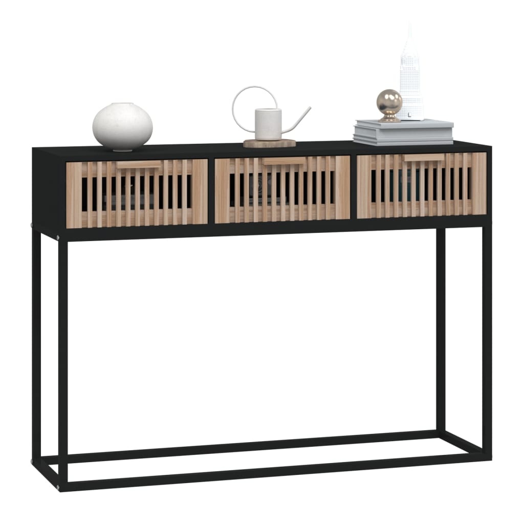 8720845726195_g_en_hd_1 vidaXL Console Table Black 105x30x75 cm Engineered Wood and Iron - Image 4