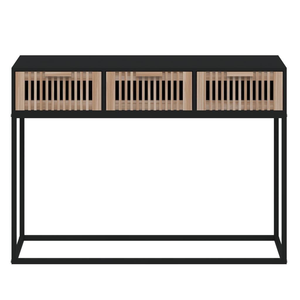 8720845726195_g_en_hd_2 vidaXL Console Table Black 105x30x75 cm Engineered Wood and Iron - Image 5