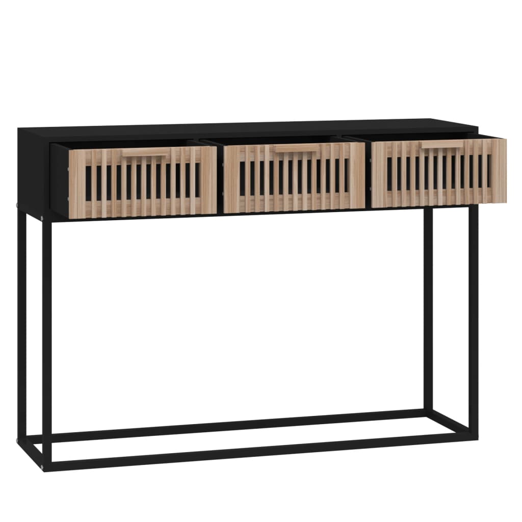 8720845726195_g_en_hd_3 vidaXL Console Table Black 105x30x75 cm Engineered Wood and Iron - Image 6