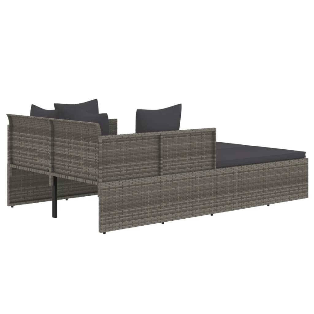 8720845726997_g_en_hd_3 vidaXL Sunbed with Cushions Grey 182x118x63 cm Poly Rattan - Image 5