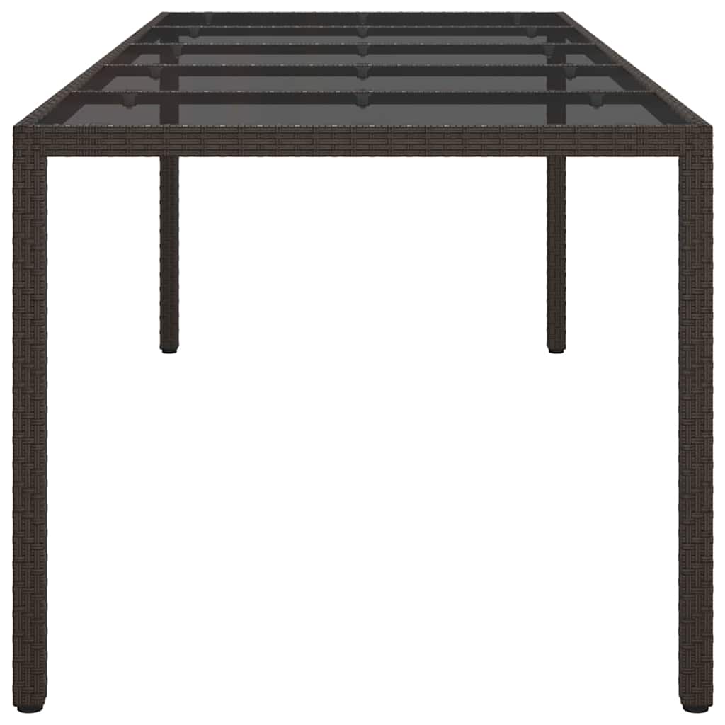 8720845727598_wbg-si_en_hd_3 vidaXL Garden Dining Table Brown 250 x 100 x 75 cm Poly rattan - Image 4