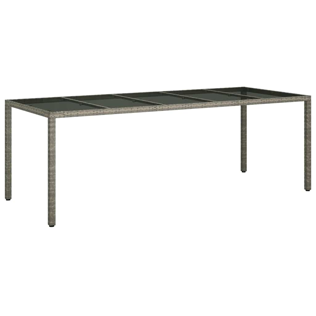 8720845727611_wbg-an-m_en_hd_1 vidaXL Garden Dining Table Grey 250 x 100 x 75 cm Poly rattan - Image 2