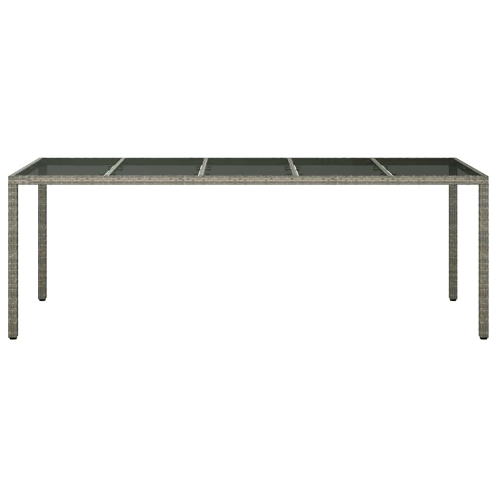 8720845727611_wbg-fr_en_hd_2 vidaXL Garden Dining Table Grey 250 x 100 x 75 cm Poly rattan - Image 3