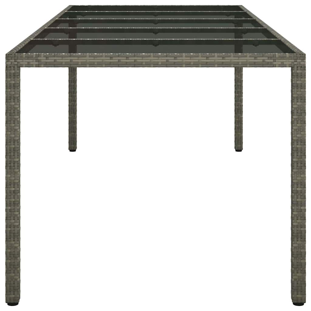 8720845727611_wbg-si_en_hd_3 vidaXL Garden Dining Table Grey 250 x 100 x 75 cm Poly rattan - Image 4