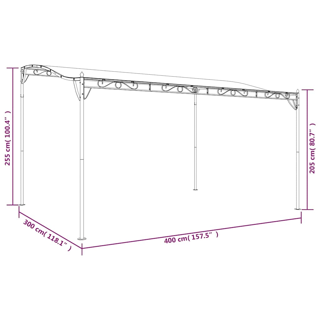 8720845728335_g_en_hd_7 vidaXL Canopy Cream 4x3 m 180 g/m² Fabric and Steel - Image 9