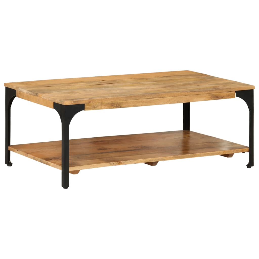 8720845730710_g_en_hd_10 vidaXL 2-Layer Coffee Table 100x55x38 cm Solid Wood Mango and Steel - Image 11