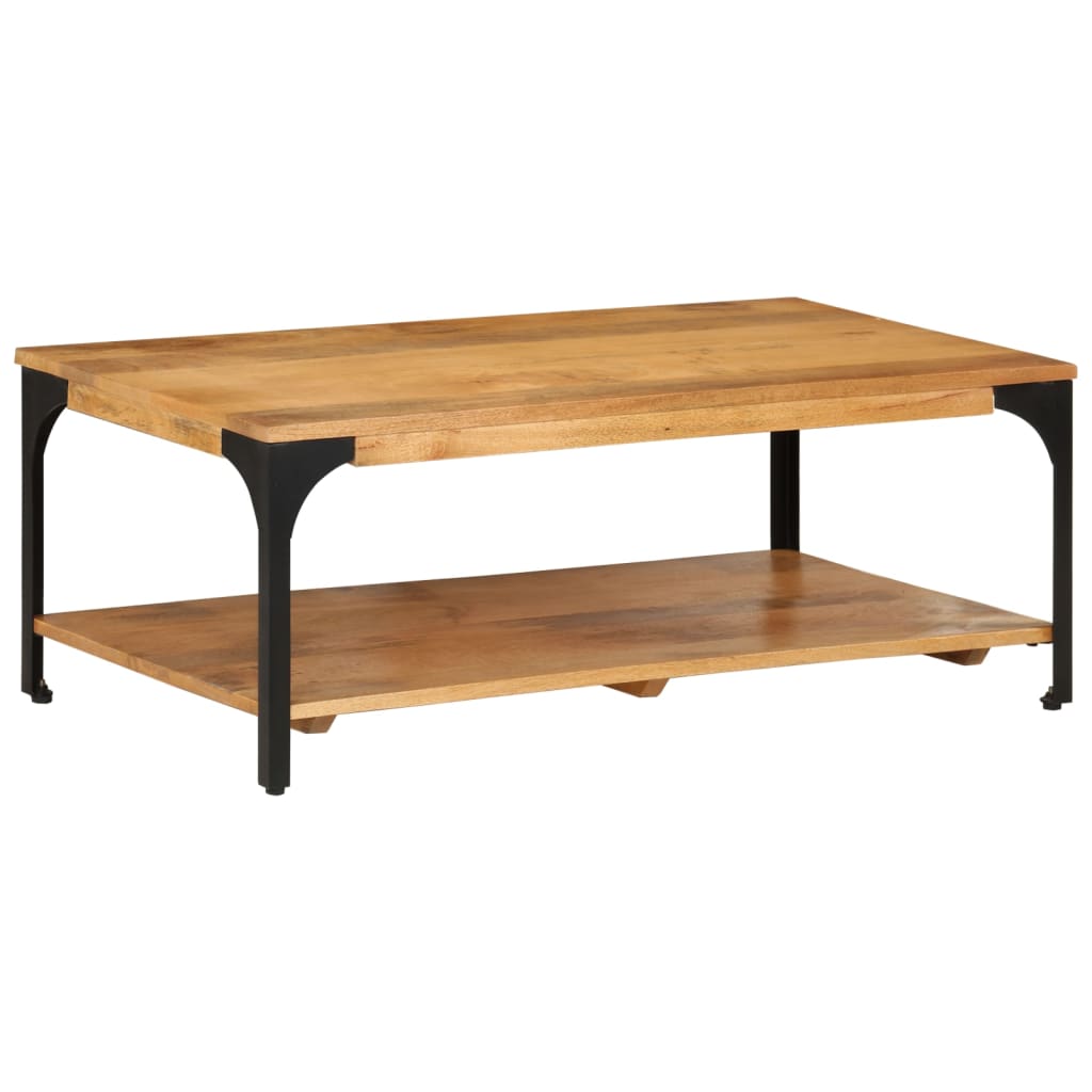 8720845730710_g_en_hd_7 vidaXL 2-Layer Coffee Table 100x55x38 cm Solid Wood Mango and Steel - Image 8